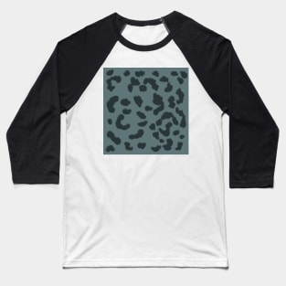 Grey Leopard Print Baseball T-Shirt